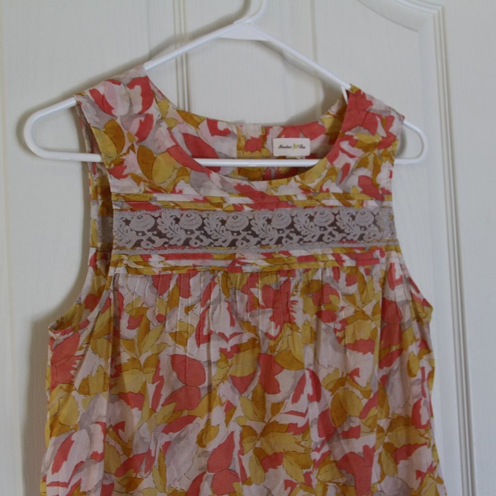 Meadow Rue Anthropologie Windswept Leaf Tank